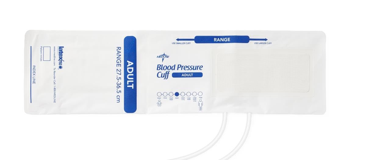 Disposable Soft Cloth 2-Tube Blood Pressure Cuff with Marquette Connector, Adult,1,Each,MDS9923MQH