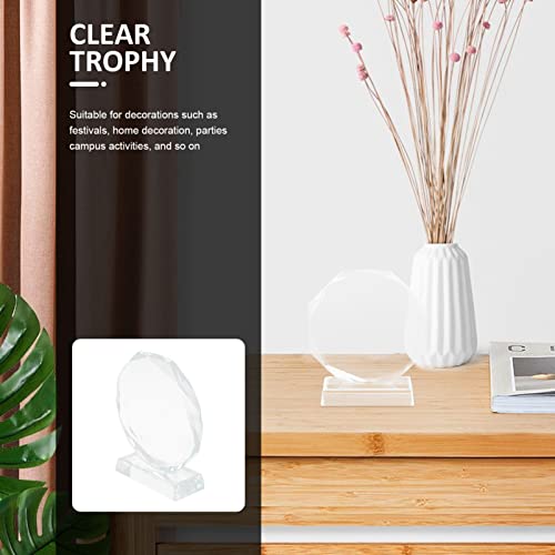 VANZACK Troféu de prêmio transparente de cristal decorativo troféu de prêmio delicado acessório de p
