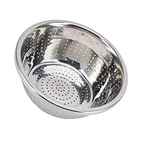 Zerodis Lavandería Basket with Stainless Steel Oxide Trunk for Silver Kitchen, Drainage Holes for Faster Drainage, Multifunctional Rice Sieve, Safe Dishwasher (24cm)
