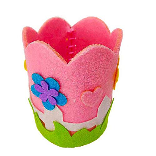 Preisvergleich Produktbild Kinder Pädagogisches Spielzeug Handwerk Kreative DIY Vlies Stifthalter - Pink