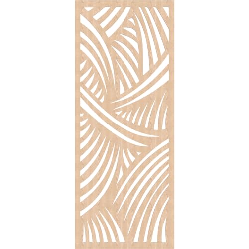 Image of 31 3 /8 inchW x 79 3 /8 inchH x 1 /4 inchT Chester Decorative Fretwork Wood Wall Panels, Red Oak