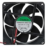 SUNON EE80251B1-0000-A99 DC Brushless Tubeaxial Fan, 41 CFM, 80 mm L x 80 mm W x 25 mm H