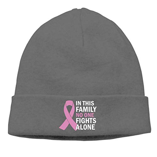 Lawenp No One Fights Alone Breast Cancer Awareness Hombres y mujeres Sombrero de lana Sombrero de vendedor de periódicos al aire libre