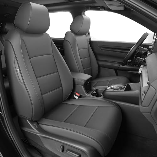 Image of AOMSAZTO Custom Fit Seat Covers for Honda CRV 2017 2018 2019 2020 2021 2022 CR-V Faux Leather Full Set Seat Covers Front & Rear Car Seat Protector(Grey,5 Seats)