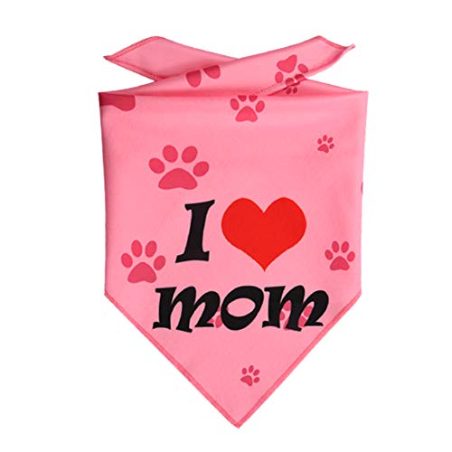 Kzhareen 2 Pack Mother's Day Dog Bandanas Triangle Bibs Scarf Accessories #TOP2
