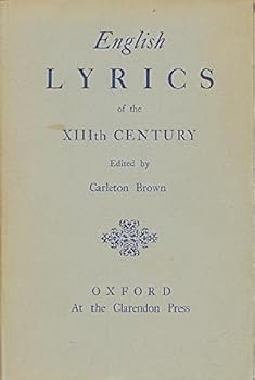 Hardcover English Lyrics of the XIIIth Century Book