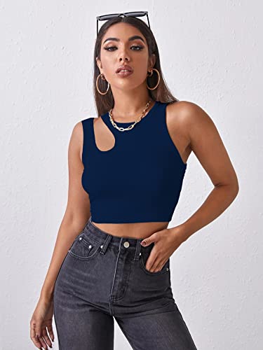 Image of Shasmi Women's Striped Slim Fit Crop, Ribbed, Stylish Tank Top, Soft and Comfy Fabric has Some Stretch
