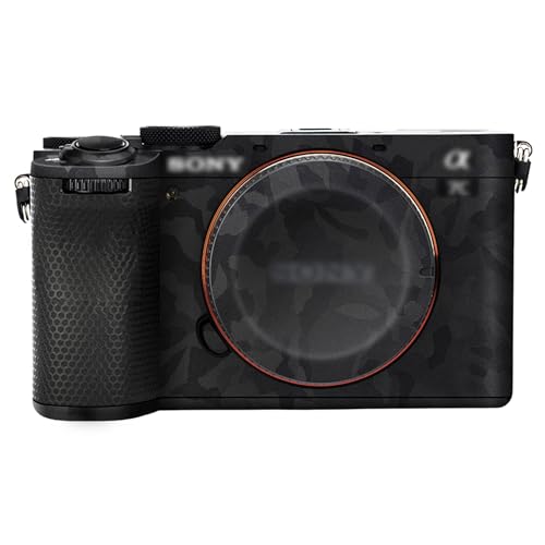 JJC Camera Skin Sticker Body Wrap Protective Cover for Sony A7CII, A7CR, ILCE-7CM2, ILCE-7CR Camera - 3M Guard Film Anti-Scratch Decals Shield (Shadow Black)