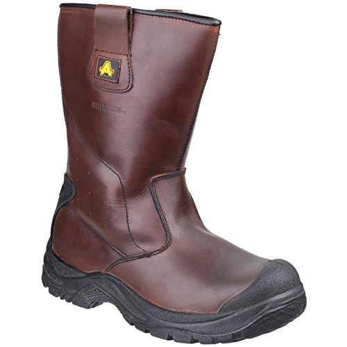 Amblers AS249 Brn 5 chaussure de sécurité marron montante en cuir résistant