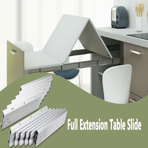 Glissières table à manger rétractable pour optimiser l'espace cuisine