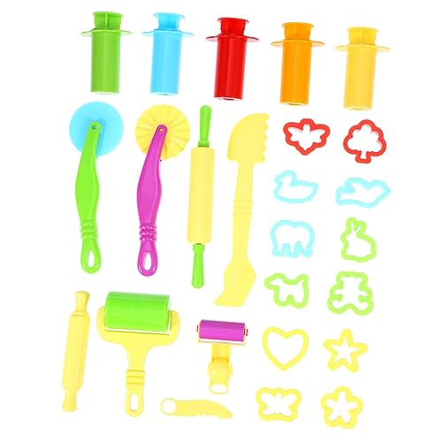 ULDIGI 20pcs DIY Animal Molds Tool with Extruder Tools Random Color for Creative Play Imagination Development and Early Learning Activities Random Color