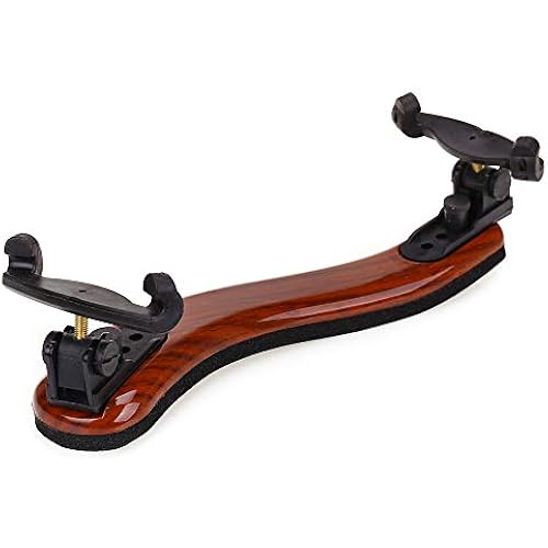 NANYI Violin Shoulder Rest for 4/4 and 3/4 size Adjustable, wood grain