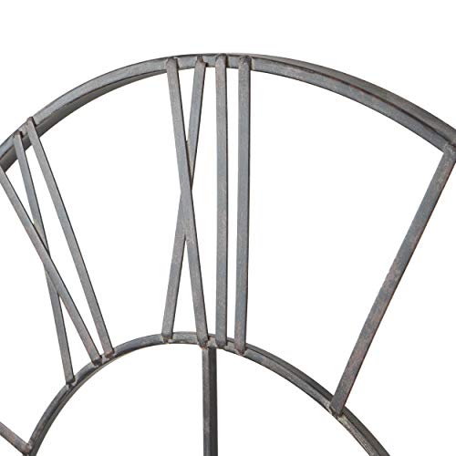 Aspire Solange Round Metal Wall Clock - 36" Gray #TOP4