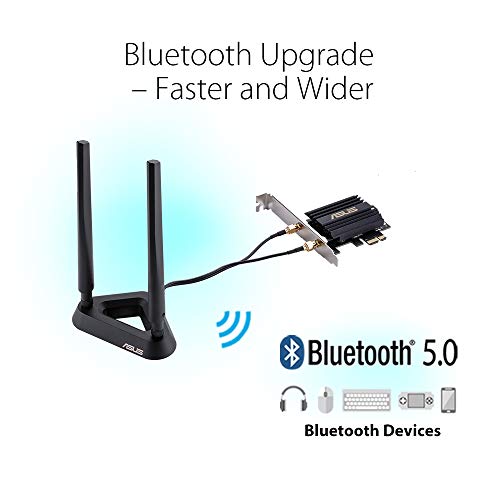ASUS AX3000 (PCE-AX58BT) WiFi 6 Dual Band PCIe Wireless Adapter with Bluetooth 5.0, OFDMA, 2x2 MU-MIMO, WPA3 Security, Ultra-Low Latency, Support Windows11, 10 (64bits) Only, TAA Compliant by ASUS - Image 3