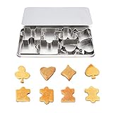 SurgeHai Cookie Cutters Set, 8PCS Poker & Puzzle Shapes Stainless Steel Metal Biscuit Mo...