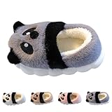 Zapatillas de estar por casa para niños y niñas, zapatillas cálidas de invierno, zapatos difusos de felpa para interiores, diseño de dibujos animados, cómodas, pantuflas de fieltro para niños pequeños
