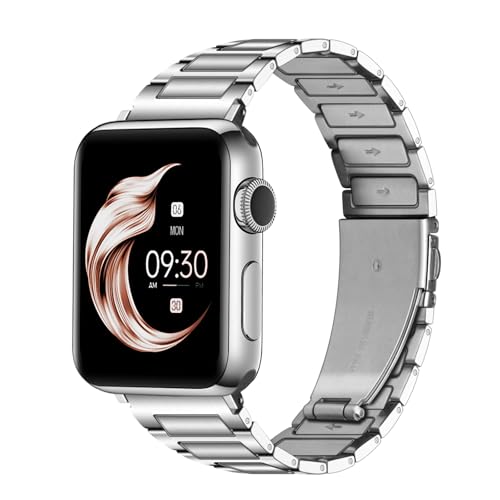 Bracelet acier inoxydable Juntan amovible pour boîtier iWatch 45mm