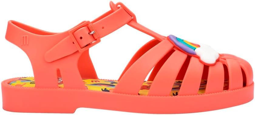 mini melissa Possession Fisherman Jelly Sandal for Toddlers and Girls – Adjustable Buckle Summer Sandals, Waterproof, Bubblegum Scent, Comfortable Beach, Play and Dress Shoes for All Day Wear