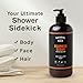 Barrel & Oak All-in-One Wash for Face, Hair, & Body, Vegan & Hydrating Face, Shampoo and Body Wash for Men, Grooming Kit Gifts for Men, Bourbon Cedar, 16 oz