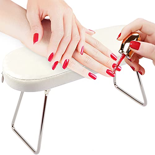 EBANKU Nagel Handkissen Leder Maniküre Nagel Armlehne Kissen Professionellen Zubehör Wasserdicht Rosa für Nagelstudio…