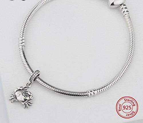 Bolenvi Dangling Crab Ocean Beach Claw Pendant 925 Sterling Silver Charm Bead For Pandora & Similar Charm Bracelets Or Necklaces #TOP5