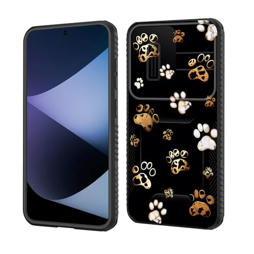 wiaekosef for Galaxy S26 Plus Case Built in Slide Camera Lens Cover,Heavy Duty Shockproof Protection Dual Layer Case for Samsung Galaxy S26 Plus 6.7" 2026,Cute Dog Paw Prints