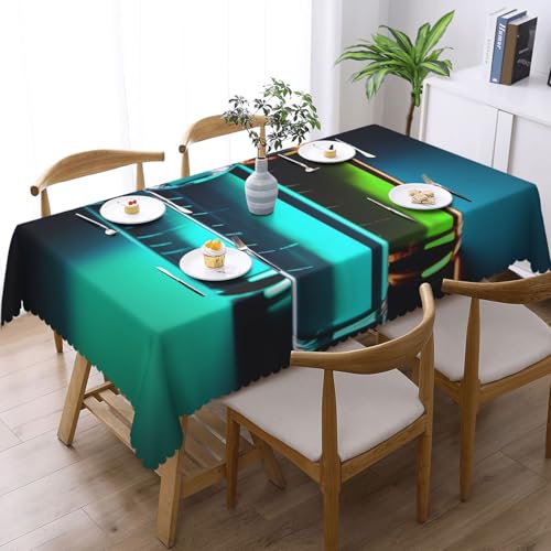 Nappe rectangulaire imperméable anti-déversement table rustique - 3