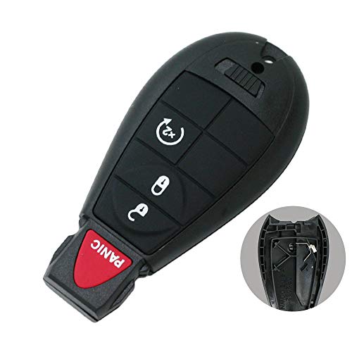 SEGADEN Replacement Key Shell + Uncut Blank Emergency Insert Key