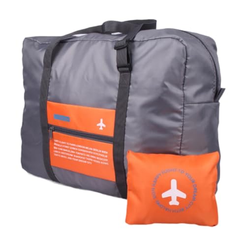 Ronyme Travel Duffel Bag Bag Bag Tote Almacenamiento impermeable en la bolsa de equipaje plegable para deportes, Naranja