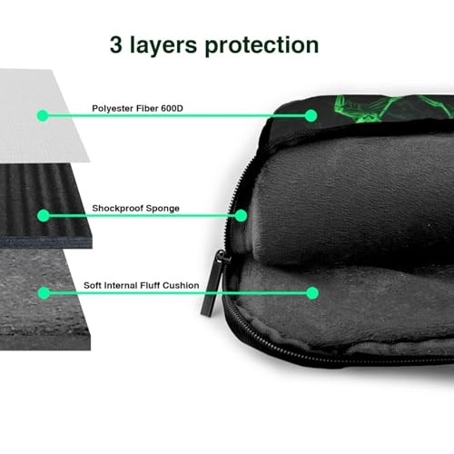 Maletín para portátil impermeable 14 pulgadas verde esquelético miniatura 5