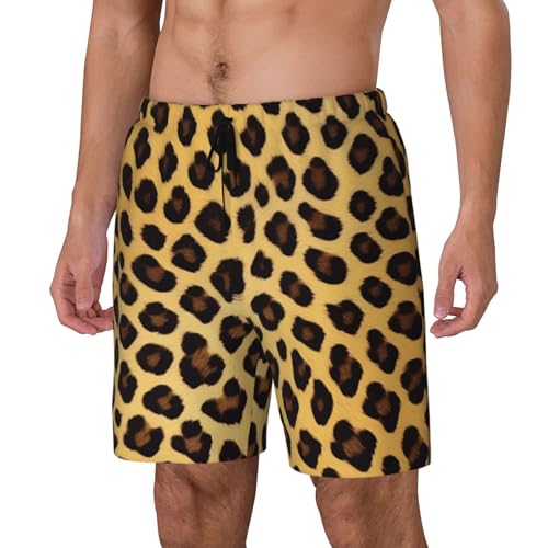 Leopard Pattern Print Men Stylish Functionality Swim Trunks Breathable Beach Shorts Surfing Gym Fishing2