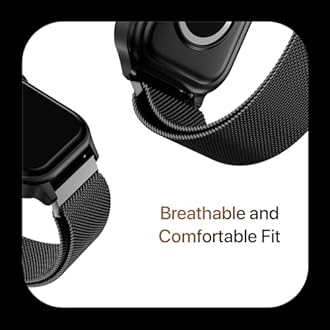 Fire-Boltt Rise Round Smart Watch 1.85″ HD Display with Bluetooth Calling, Rotating Crown, AI Voice Assistant, SpO2 & Heart Rate Monitor, 120+ Sports Modes, IP67 Waterproof Metal Smartwatch - Black