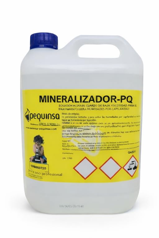 Mineralizador PQ. Producto para inyección en paredes evitando humedad capilar. Envase 5 litros.