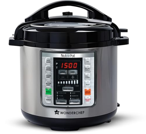 Wonderchef Nutri-Pot Electric Pressure Cooker with 7-in-1 Functions|18 pre-set functions|Pressure Cooking, Saute/Pan Frying, Slow Cooking, R-41236756 