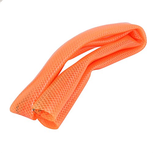 Ruilogod Tubo de PVC flexible reforzado de color naranja transparente 1M Larga 25 mm DIA INTERIOR