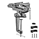 TEENO Schraubstock Drehbar,Breite der Backe 85 mm, Schraubstock klemmbar mit 360° Drehbarem Sockel, Material aus Gegossenem Stahl, 800 kg