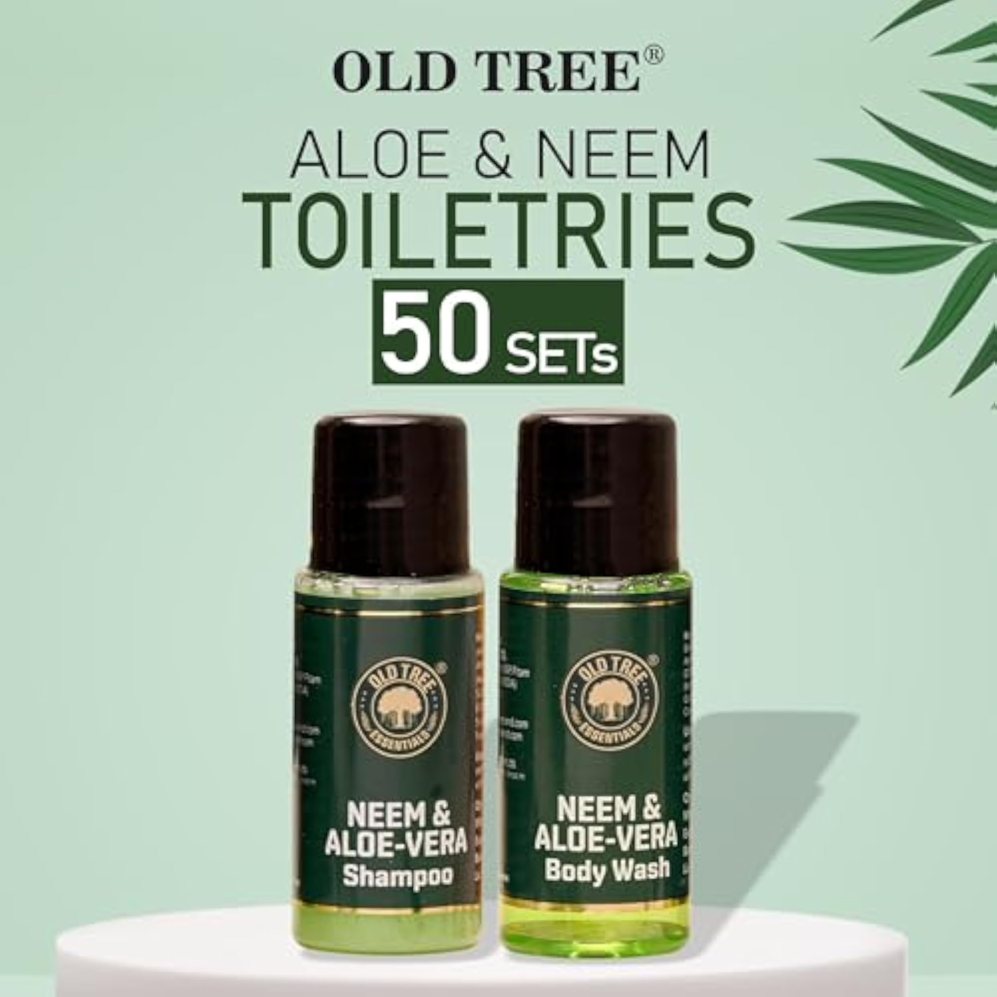 Aloe-Neem Bath Gel and Shampoo Combo 20ml Each - Set of 50