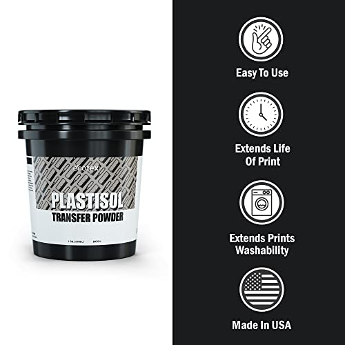 Ecotex® Plastisol Transfer Powder Screen Printing (1LB) - Bonding Powder to Heat Transfer Ink, Extends Screen Print Life, Heat Press Plastisol Transfer Powder - Iron On Transfer Powder for Fabric