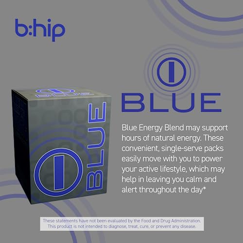 Image of bHIP - Blue Energy Blend (Strong) - Energy Drink Mix - 30 Servings | Has Amino Acids, Guarana, Green Tea Extract, and Ginseng to Support Energy and an Active Lifestyle for Daily Energy Support