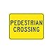 NMC TM163K PEDESTRIAN CROSSING Sign - 24 in. x 18 in. Heavy Duty High Intensity Reflective Aluminum Traffic Sign, Black Text on Yellow Base