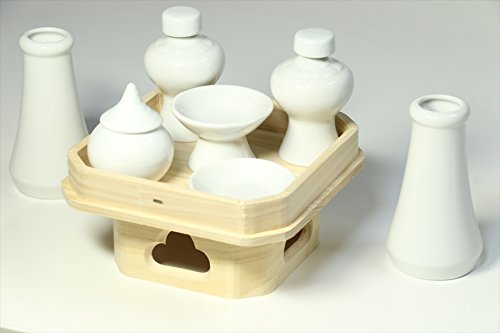 Amazon｜やまこう 神具セット 土器セット 高杯仕様 ひのき 遠山三宝付