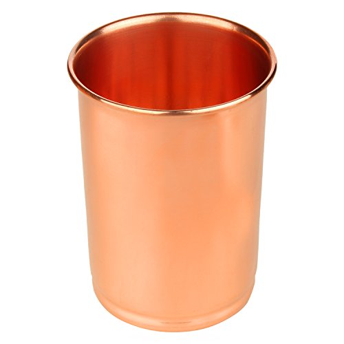 Zap Impex Vasos de cobre vidrio cobre puro mantenimiento de cobre curativo ayurvédico, 250 ml Cover