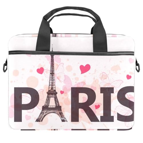 Sacoche PC portable 13 pouces motif Tour Eiffel papillons