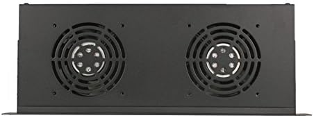 NavePoint Rack Cabinet Mounted Server 2 Fan Unit Cooling System with 2 Fans 110V Blk 1U