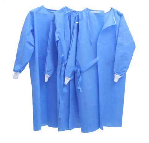 Sky-Disposable Surgical Gown_Blue for Isolation Saloon Gown Surgeon and Doctor and Patient Gown Non Woven Fabric Free Size Best Quality for Personal Safety Gown Pack of 5 (B09418XNMY) Amazon Price History, Amazon Price Tracker