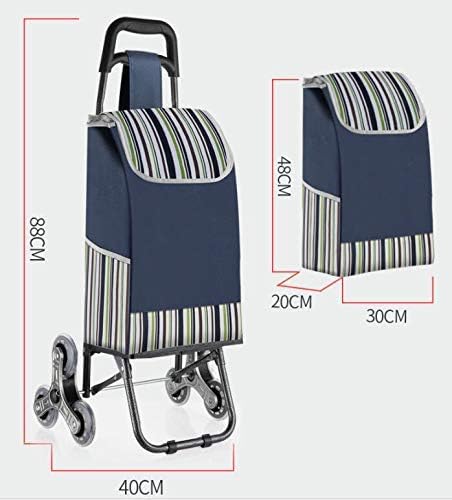 Folding Shopping cart, Stair Climbing cart with Rotating Wheels, Shopping cart, Hand cart, Lightweight Folding Shopping cart, Easy to Clean
