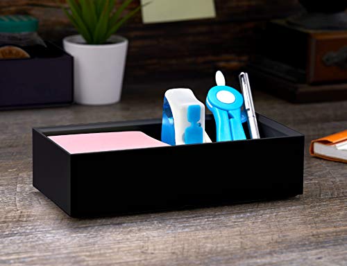 Image of Bostitch Office Konnect Desk Organizer Accessory Tray, Wide, Stacks for Desktop Storage, Black