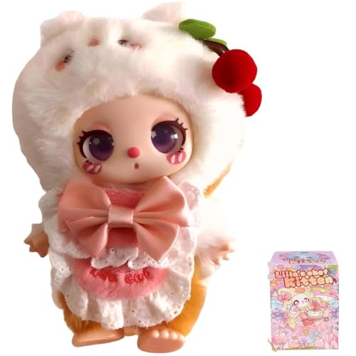 Liila Lucky Cat Series 4 Chef Kitten Keychain Blind Box – 8'' Kawaii Plush Doll, Soft Stuffed Animal, 1 of 6 Mystery Toys, Birthday Gift for Teens, Baby Three Blind Box (Official) (1pc)