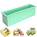 DD-life Flexible Rectangular Soap Silicone Loaf Mold Wood Box for 42oz Soap Making Supplies (Green)