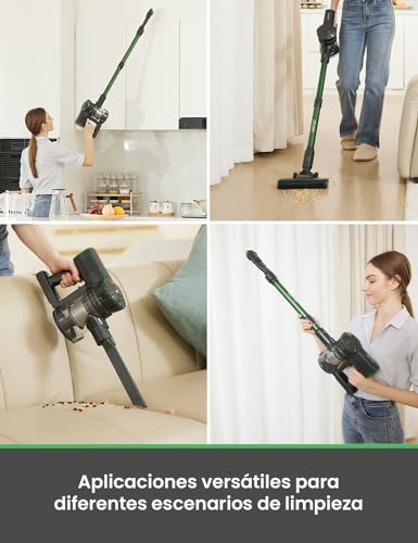 Vactidy V9Pro 30Kpa Aspiradora sin Cable, HyperMotor™ 200W Motor sin escobillas,Aspiradora Escoba sin Cable,Autonomía de 45 Mins,4-en-1 Aspirador Vertical para Mascota, Suelo